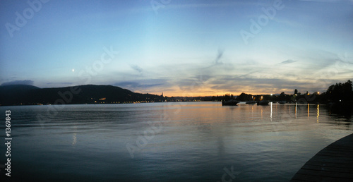 crepuscule lac annecy