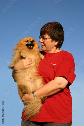 spitz et sa maitresse