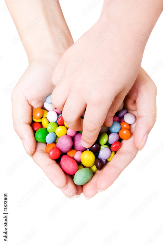 hands with sweets