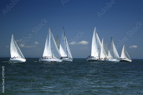 start of a sailing regatta