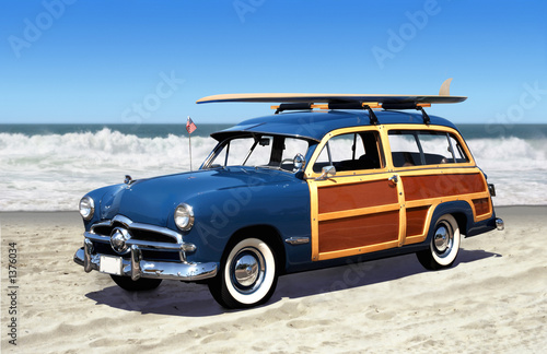 woodie on the beach