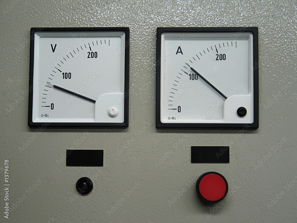 volt and amper metering on industrial panel volt and amper metering on industrial panel
