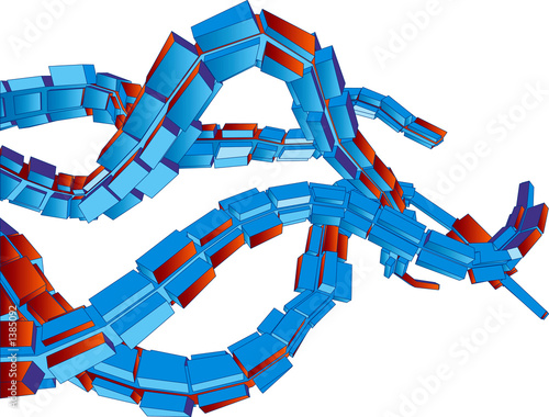 3d vector graffiti mechanical tentacles