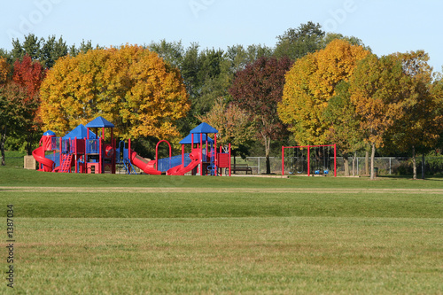 playground in fall