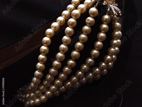 closeup pearls on suede
