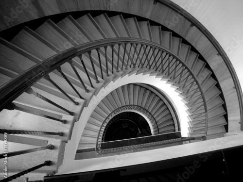 spiral staircase decending