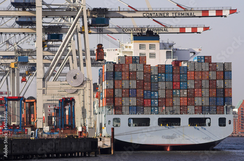 Canvas-taulu container ship