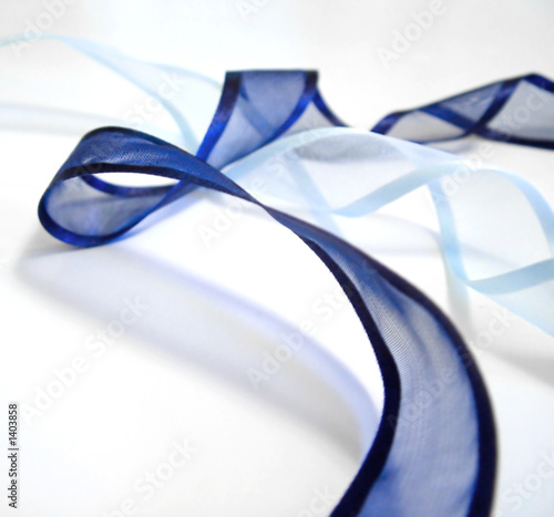 two blue ribbons