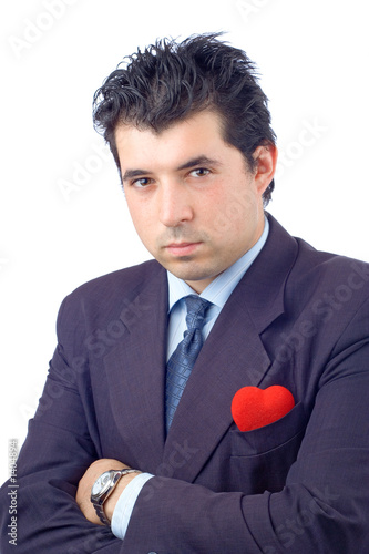 confident businessman with a red heart © Ljupco Smokovski