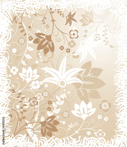 grunge floral background  elements for design