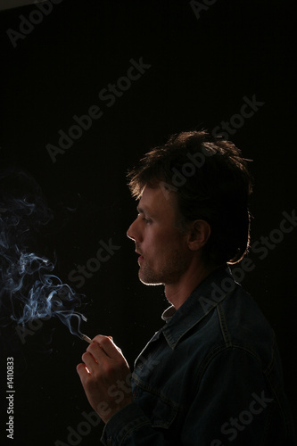 man with cigarette photo