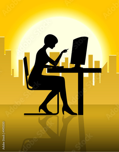 lady in front of computer