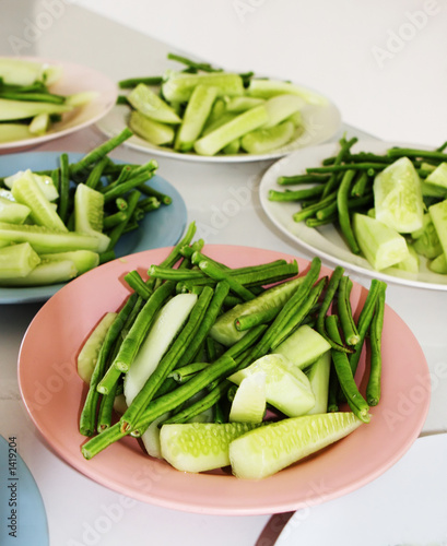 beans and cucumbers