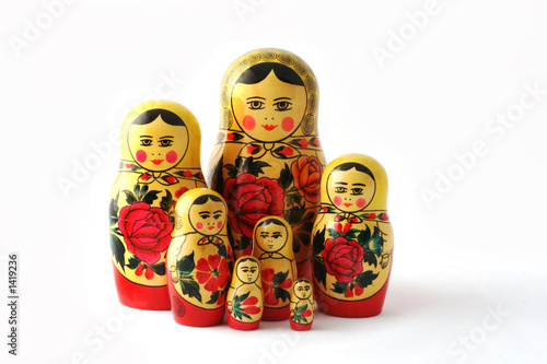 Canvas Print russian babushka nesting dolls