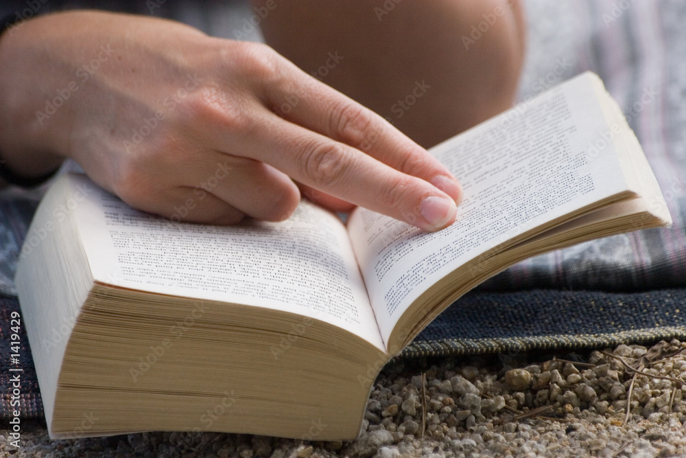 reading a book