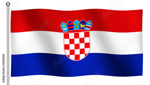 flag of croatia waving