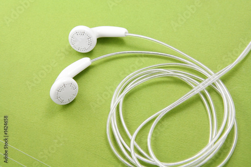 white headphones photo