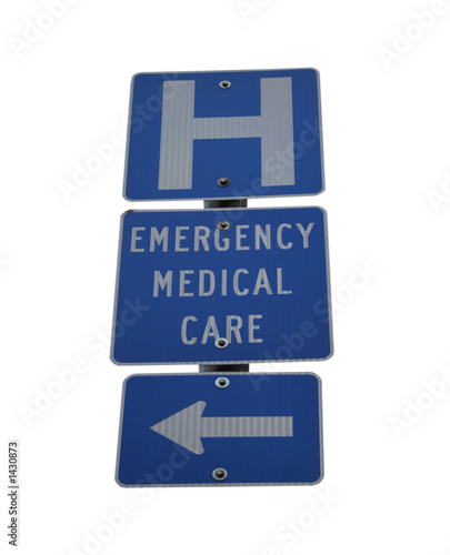 hospital emergency medical care sign