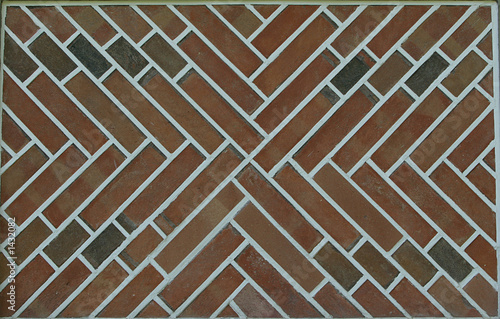 red brickwork in cross hatch pattern