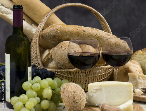 bread cheese and wine 10 photo