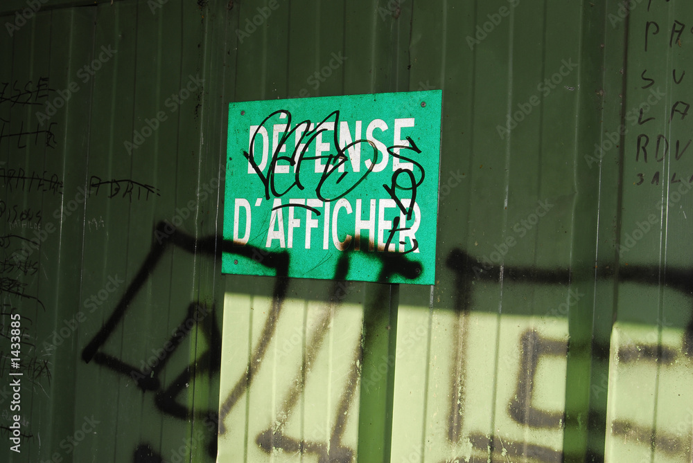 Obraz premium défense d'afficher
