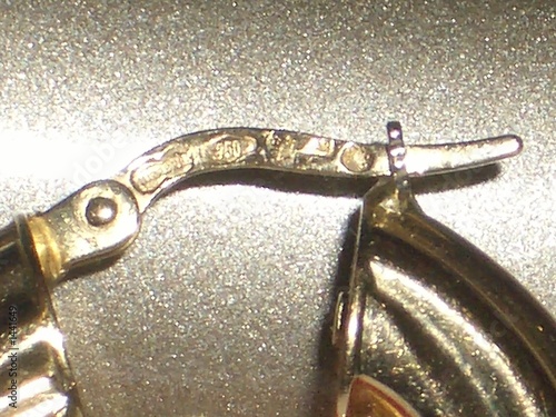 hallmarks on an earring