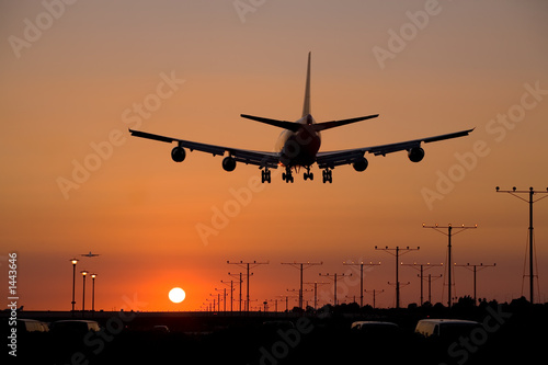 sunset jet landing 2