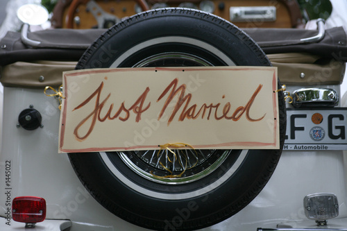 Obraz na płótnie just married w salonie
