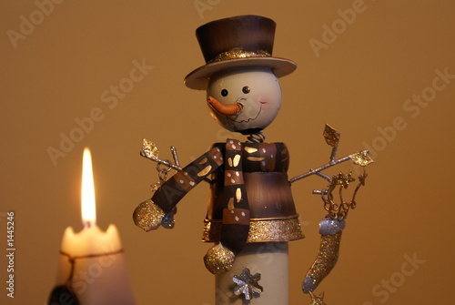 brown snow man