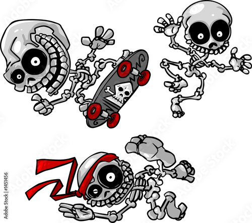 vector cartoon skeletons