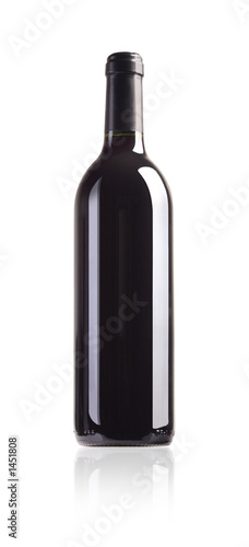 bottle of red wine photo