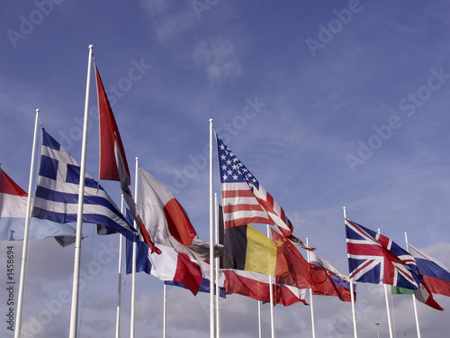 flags of europe and the united states of america photo