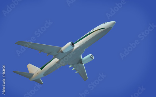aircraft model on blue background