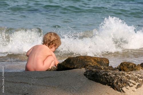 baby on the beach