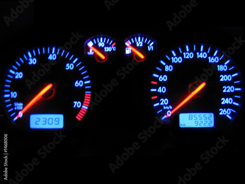 glowing dashboard