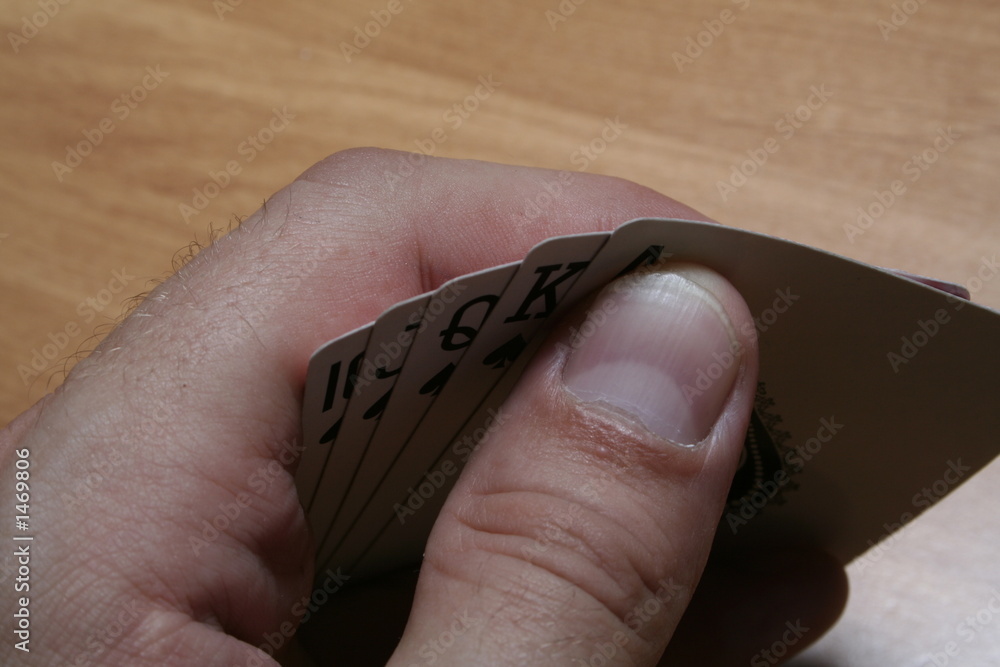 Fototapeta premium playing cards tricks focuses