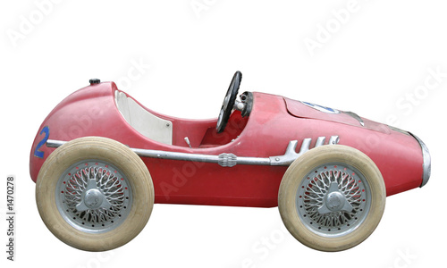 Bild auf Leinwand Jouet voiture rouge vintage