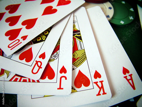 royal flush of hearts