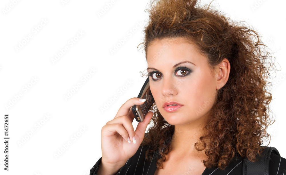 business lady speaking on cell phone business lady speaking on cell phone