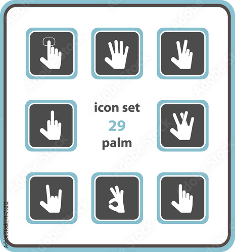 Fotografi vector icon set 29: palm