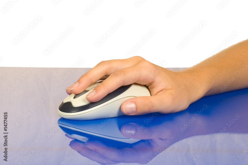 Fototapeta premium hand an der maus