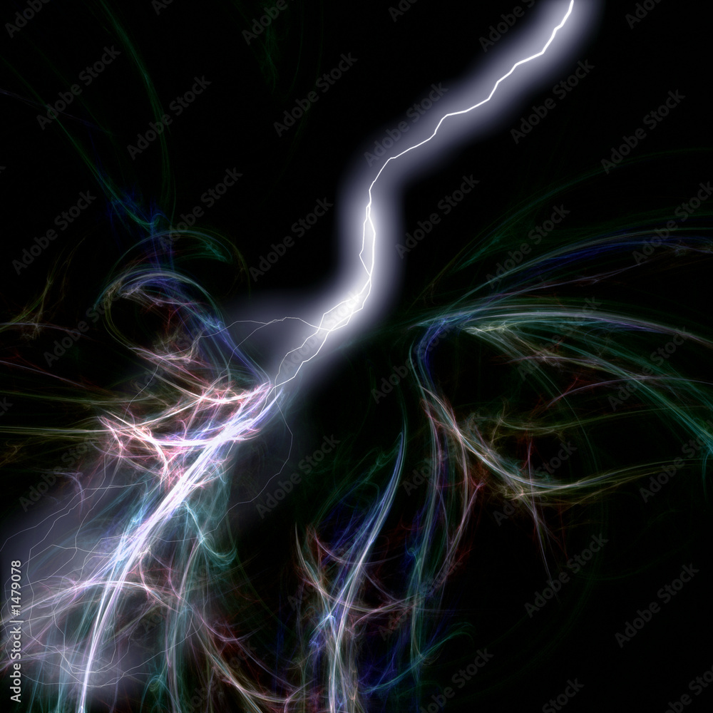 fractal background - lightening bolt and energy flames fractal background - lightening bolt and energy flames