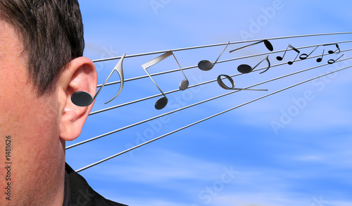 Cuadro en lienzo listening to music
