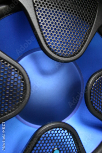 blue loudspeaker