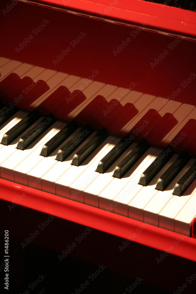 Fototapeta premium red piano