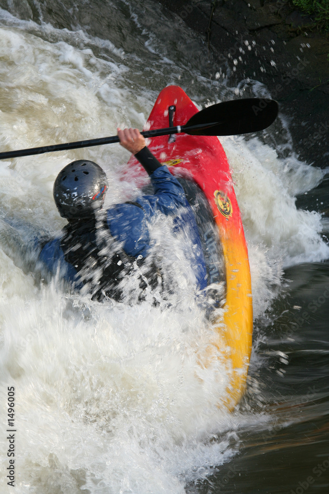 Naklejka premium kayak en action