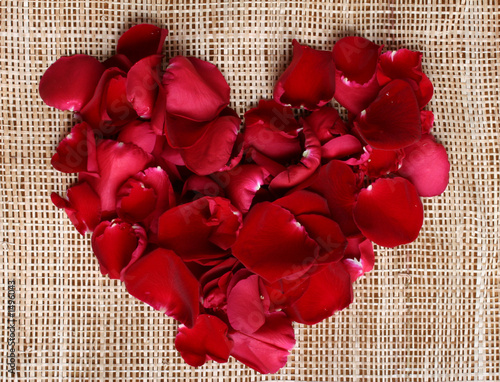 heart of rose petals