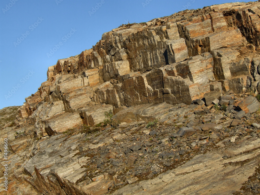 rocky landscape - bare stone wall