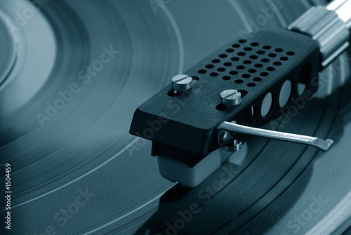 Photography turntable with record