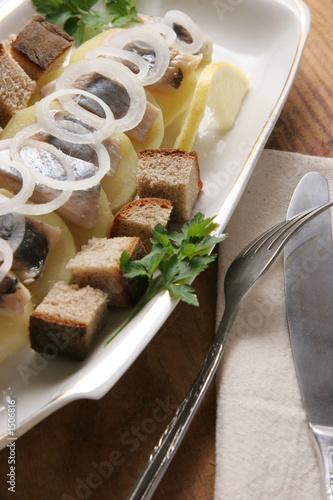 herring with potatoes.